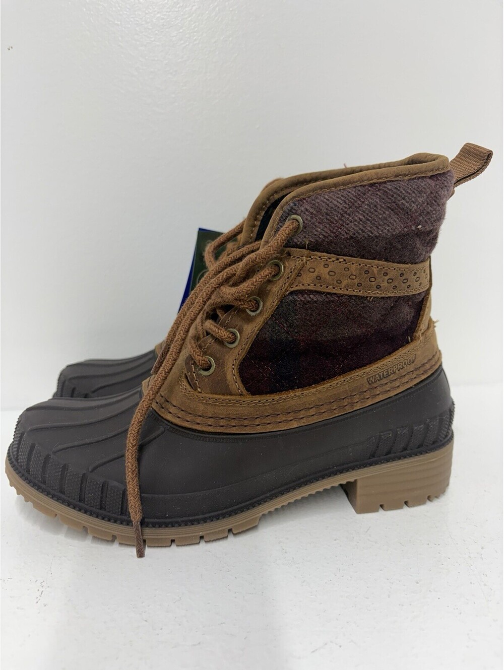 Rain Boots -Kamik Sienna Quilted Plaid Waterproof Leather Women’s Size 6 (NEW)